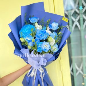 Hoa Bó Tone xanh dương 00112