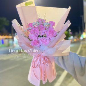 Hoa Bó Hồng kem dâu 00114