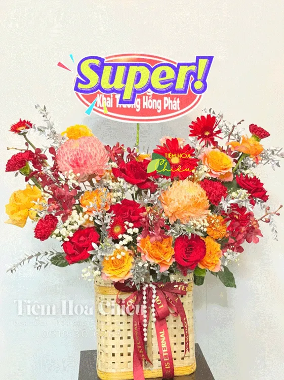 Đặt hoa mừng khai trương món quà tinh thần giúp người tặng gửi gắm tình cảm thân thiết