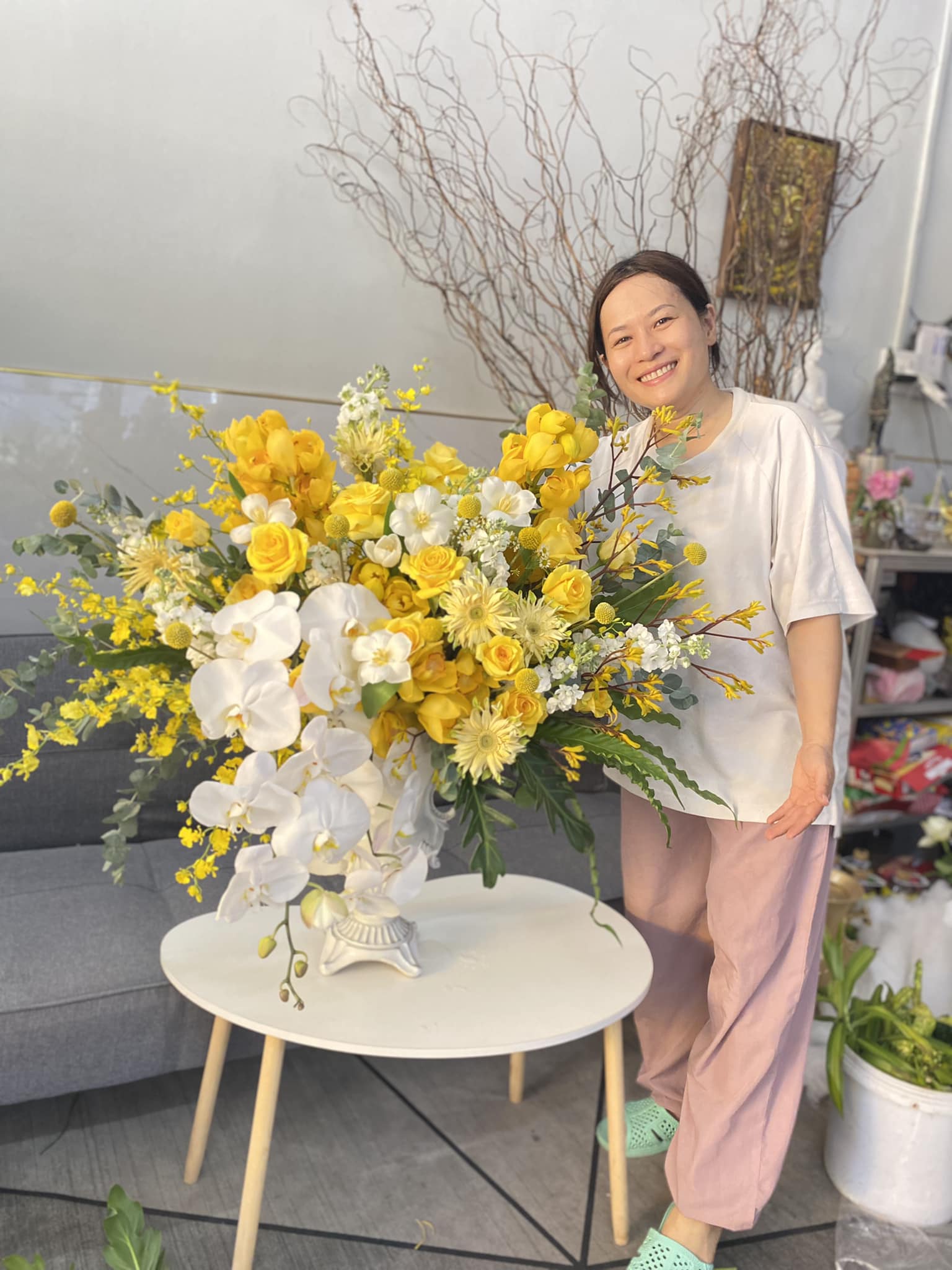 Giỏ Hoa Mix GHD043