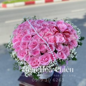 Giỏ Hoa Trái Tim GHD038