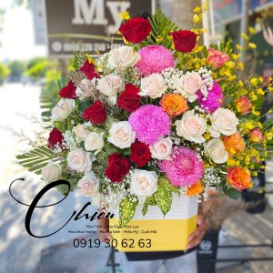 Giỏ Hoa Hồng Mix GHD035