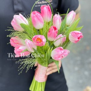 Hoa Cưới Tulip Hồng HCD050