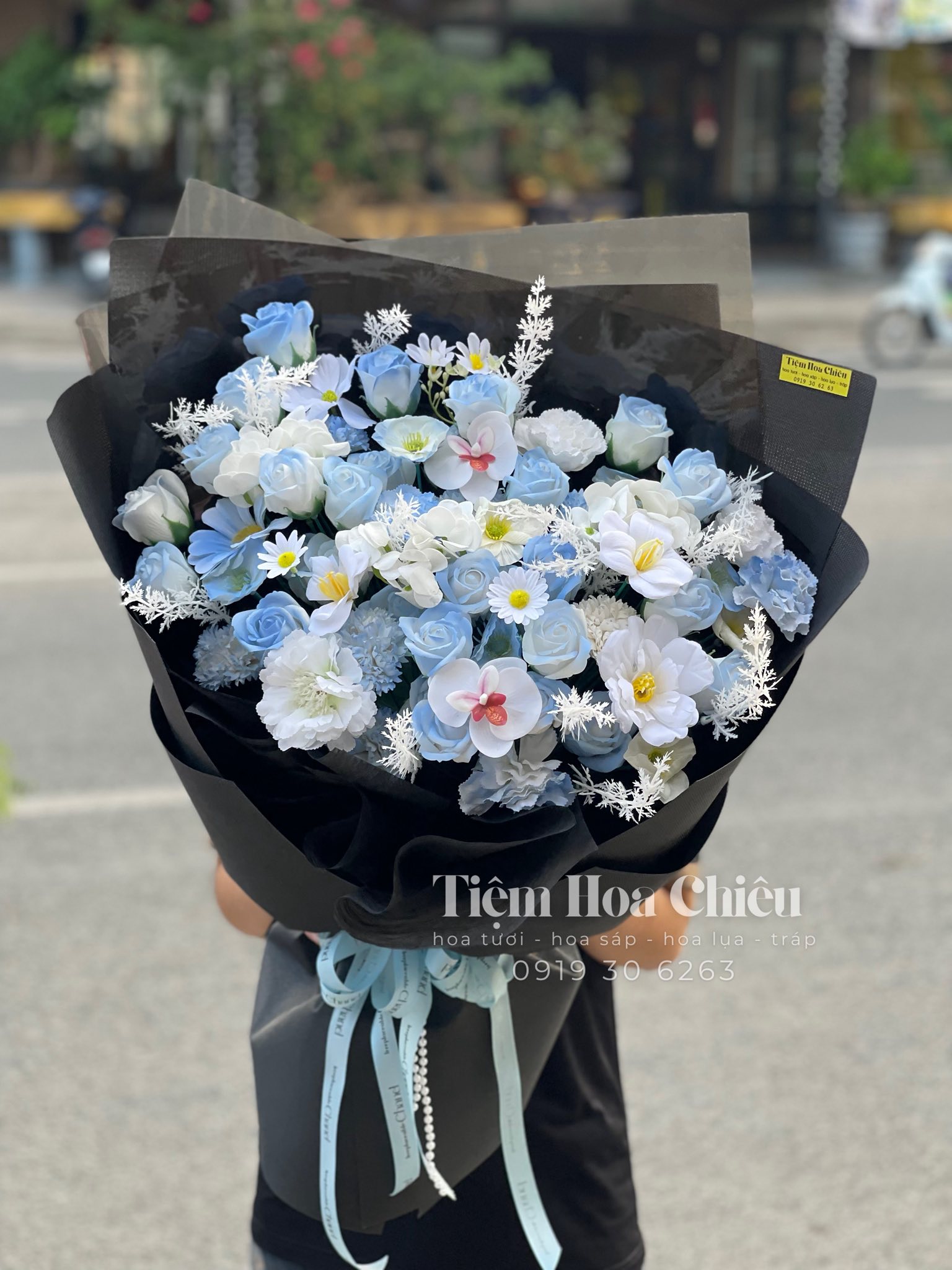 Hoa Sáp Tone Xanh Mix HSD