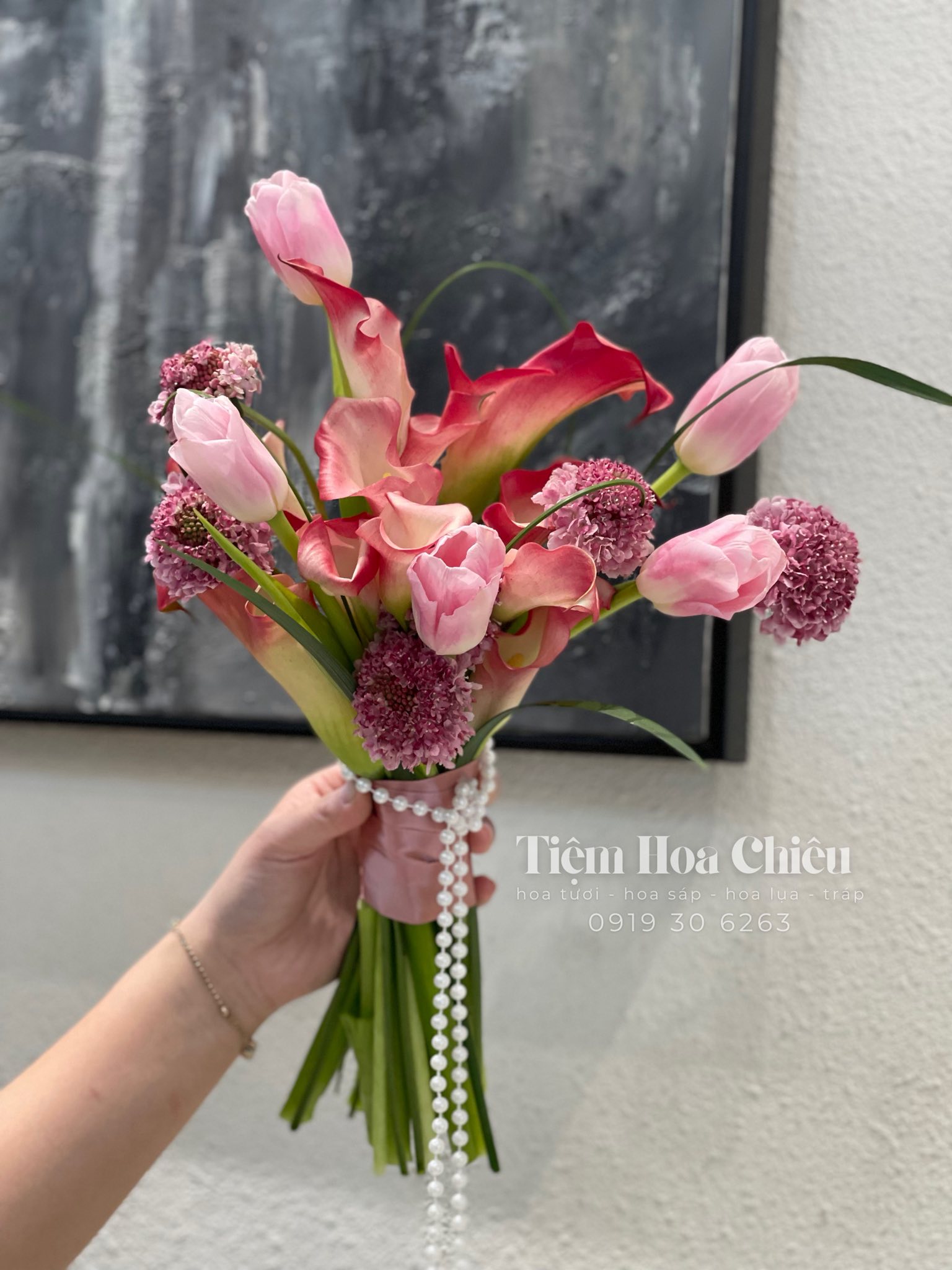 Hoa Cưới Callalily Mix tulip HCD066
