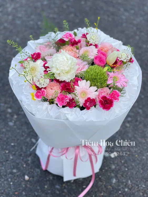 Cửa hàng hoa tươi gần đây CHIÊU - Đặt hoa bó tươi thắm, thông điệp yêu thương được gửi gắm qua từng cánh hoa